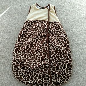 Minky Giraffe Winter Sleep Bag - Baby In A Bag